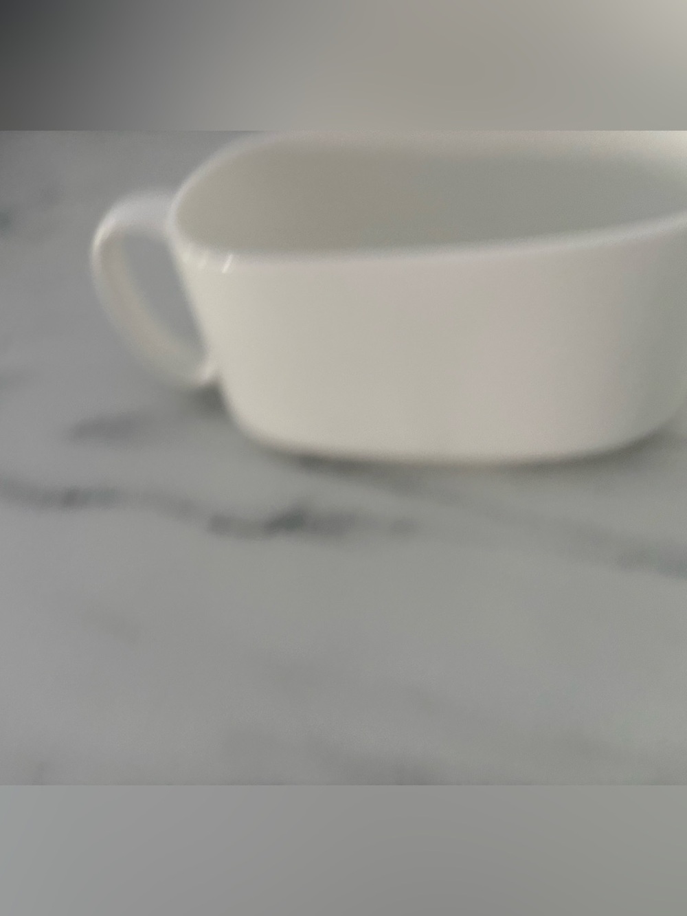 Mikasa Our table sawyer White bone china Oval gravy Dish with Handle